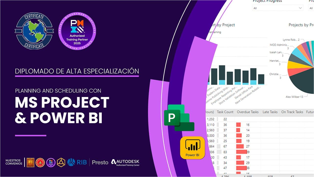 Diplomado Internacional De Alta Especialización en MS Project y Power BI