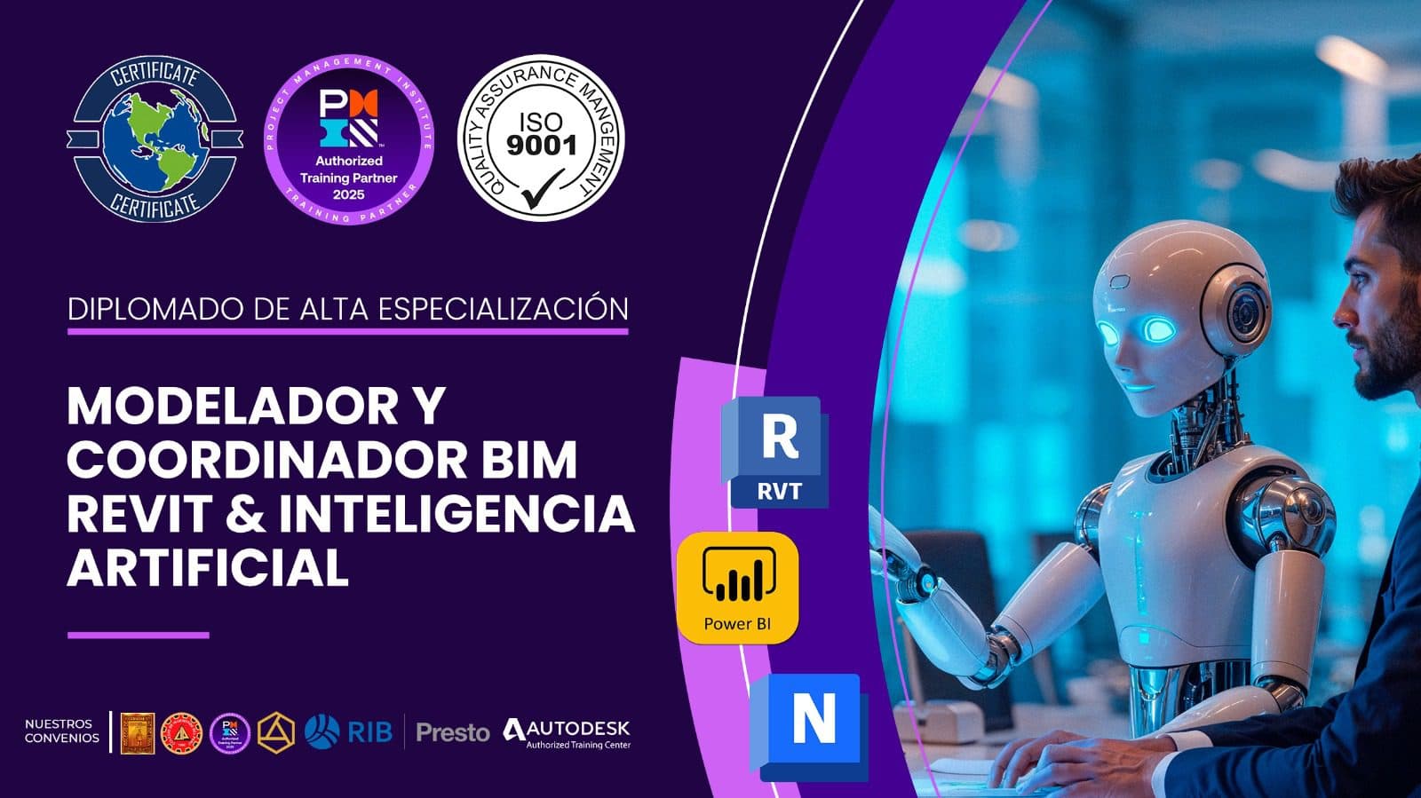 Diplomado Internacional De Alta Especialización Modelador Y Coordinador Bim Revit; Inteligencia Artificial