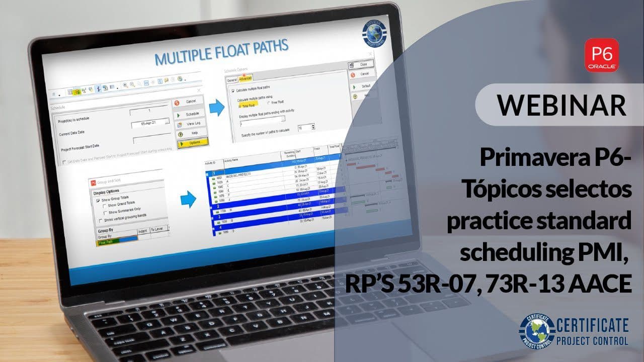 Primavera P6 - Topicos Selectos Practice Standard Scheduling Pmi, Rp's 53r-07, 73r-13 Aace