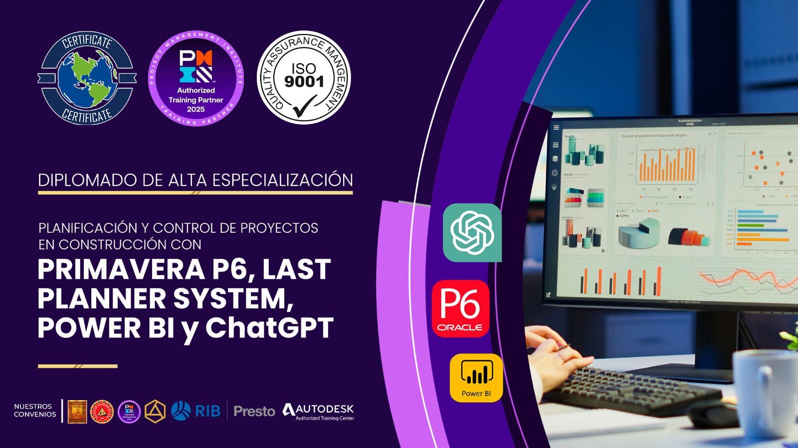 Diplomado Internacional De Alta Especialización En Primavera P6, Last Planner System, Power BI y ChatGPT