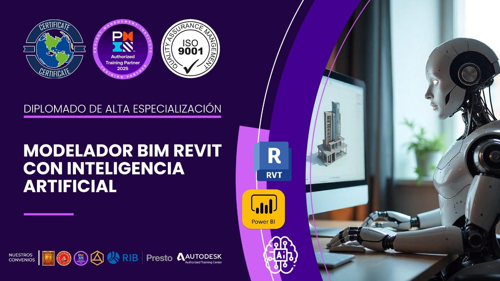 Diplomado Internacional De Alta Especialización Modelador BIM Revit Con Inteligencia Artificial