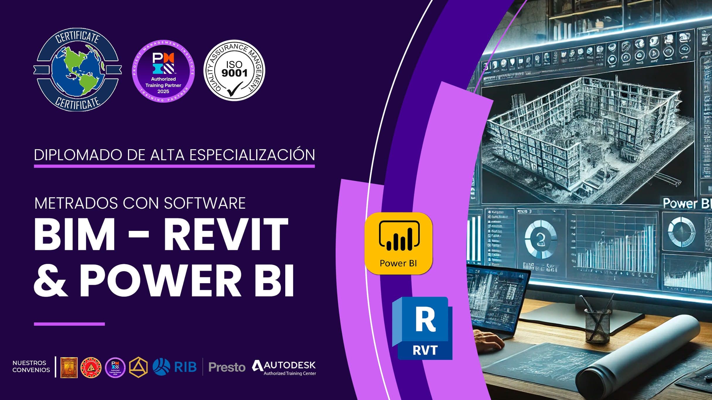Diplomado de alta especialización de Metrados Con Software BIM REVIT & Power Bi