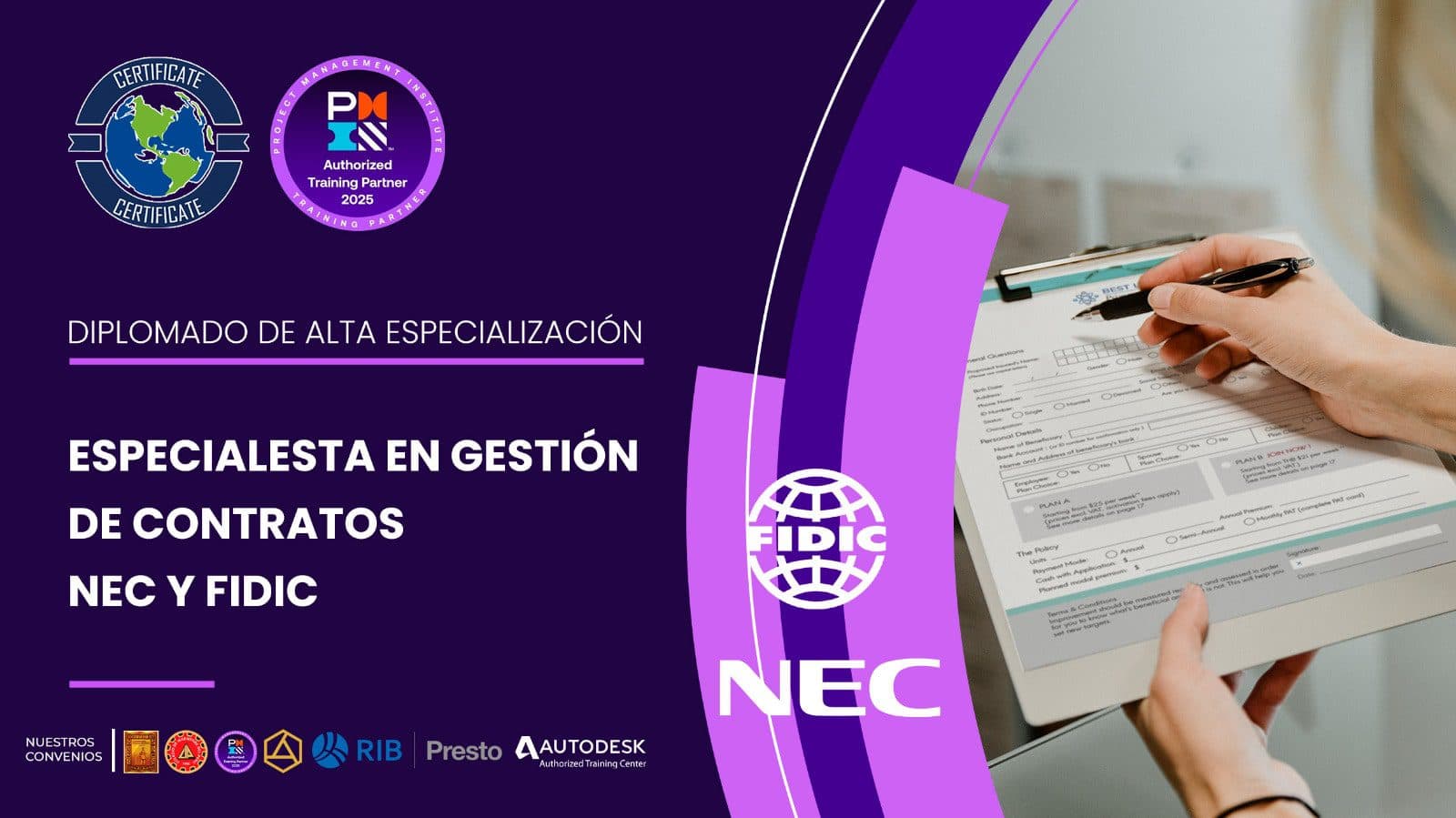 Diplomado Internacional De Alta Especialización Como Especialista En Gestión De Contratos NEC / FIDIC