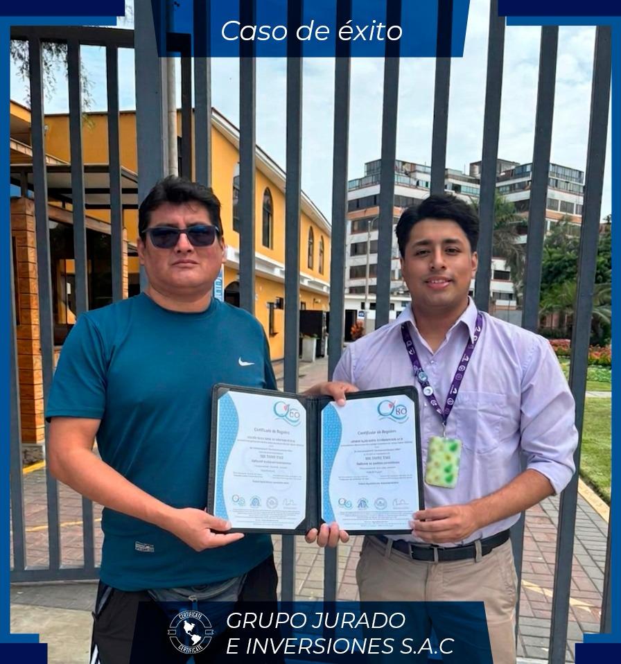 Grupo Jurado e Inversiones SAC - Logro de certificación